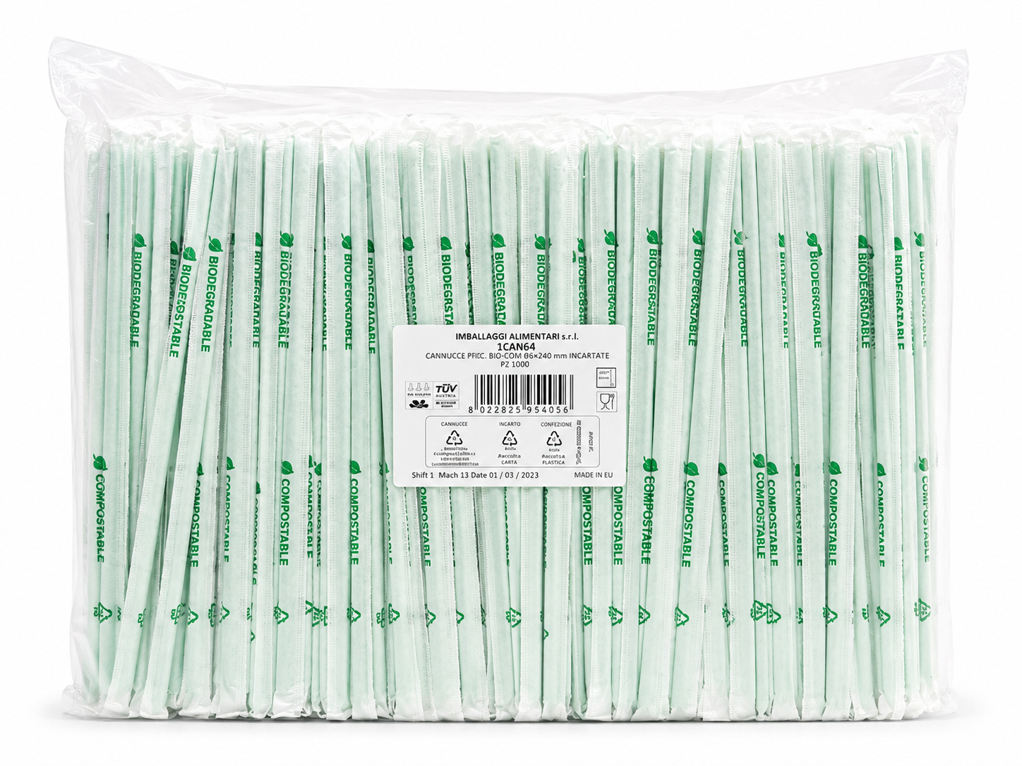 CANNUCCE BIO/ECO INCARTATE SNODABILI dm5 240mm - 400 PZ